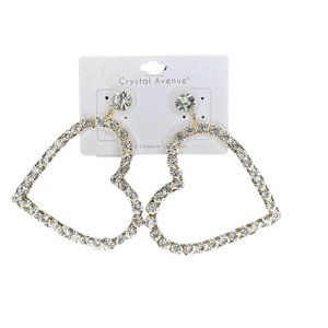 LARGE HEART SHAPE EARRINGS